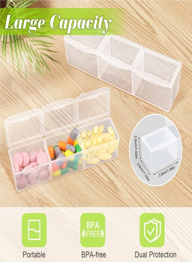 BOSMIOW Plastic Weekly Pill Organizer,Medicine Subpackage Case with DustProof Case,Jewelry Organizer Box,Separate Compartments Box for Vitamins,Fish Oils,Supplements,3 Times a Day,Clear - Image 4